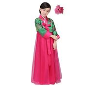 CBTRFASHION Hanbok Ensemble de déguisement coréen pour fille Vert 13-15 ans 160 cm
