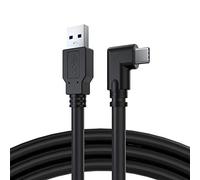 CBUS Câble de Tethering Professionnel, USB 3.2 Gen 1, USB-A vers USB-C avec Connecteurs Coudés (5m, Noir)