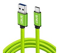 CBUS Câble USB vers USB C 2m Charge Rapide Cordon Type-C Compatible avec iPhone 17/16/16e/15/Pro/Max/Plus, CarPlay, iPad 10, iPad Pro/Air/mini A17 Pro, mini 6 Tressé Robuste (Vert)