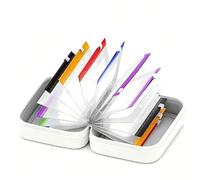 CBUWGF Lot de pochettes étanches A8 avec fermeture éclair, 7/14 avec code couleur, réutilisable, 7 à 14 jours, coque résistante à l'écrasement, pour vitamines et compléments alimentaires