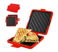 CBWERBB Machine à toastie pour micro-ondes, machine à sandwichs grillés au micro-ondes, batterie de cuisine en silicone, technologie Heatwave, plaques antiadhésives sans fil pour cuisiner de délicieux