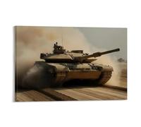 CBWVUWHJW Military Weapons - M1A2 Abrams - Décoration murale à la mode - Supériorité blindée inégalée - Poster d'art à suspendre - 50 x 75 cm