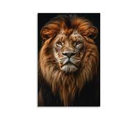 CBWVUWHJW Poster d'animal de compagnie majestueux, portrait de lion royal, décoration murale à la mode - Poster d'art à suspendre et peinture murale 50 x 75 cm
