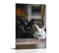 CBWVUWHJW Poster d'animal de compagnie malicieux, lapin sournois Shenanigans Décoration murale tendance - Poster d'art à suspendre et peinture murale 20 x 30 cm
