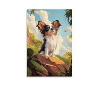 CBWVUWHJW Poster d'aventure avec chiot ludique - Décoration murale à suspendre - 40 x 60 cm