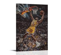 CBWVUWHJW Poster de sport Un joueur de basket-ball Slam Dunking avec la foule qui acclament en arrière-plan - Décoration murale à suspendre - 30 x 45 cm