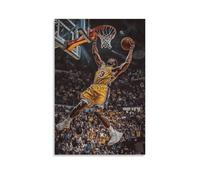 CBWVUWHJW Poster de sport Un joueur de basket-ball Slam Dunking avec la foule qui acclament en arrière-plan Décoration murale à suspendre 60 x 90 cm