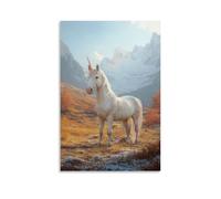 CBWVUWHJW Poster fantaisie pour animal de compagnie - Licorne majestueuse - Décoration murale tendance - Poster d'art à suspendre - 40 x 60 cm