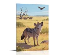 CBWVUWHJW Poster mural tendance à suspendre A Hyena Wandering on The Grassland, Ears Drooping - 20 x 30 cm