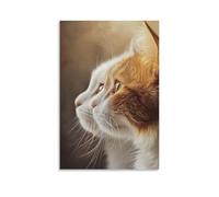 CBWVUWHJW Poster pour animal domestique élégant, chat gracieux compagnons - Décoration murale à suspendre - 20 x 30 cm