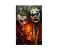 CBXC Poster de film Joker Heath Ledger et Joaquin Phoenix Joker sur toile et décoration murale moderne pour chambre à coucher, 40 x 60 cm, sans cadre