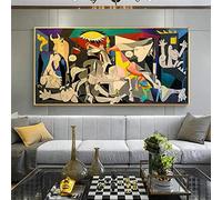 CBZKTR Picasso célèbre peinture le Guernica toile peinture Art affiche reproduction abstraite photos murales 75x150 cm (28 "x 57") avec cadre doré