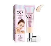 CC Cream Color Correcting, BB Cream 2025 Crème hydratante avec UVA/UVB 50+, Full Coverage CC Cream Foundation hydratant, anti-cernes Sunscreen Concealer imperméable et durable (ivoire clair, 30 ml)