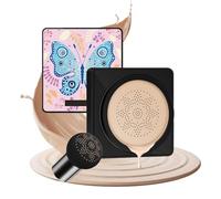 CC Crème Fond de Teint Liquide Couvrant avec Éponge Champignon - Hydratant, Contrôle de l’Huile, Maquillage Léger et Durable, BB Crème Correctrice d’Imperfections(blanc ivoire)