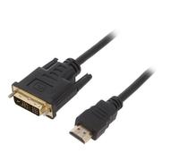 CC-HDMI-DVI-10 Câble DVI-D (18+1) Mâle HDMI Mâle3 mètres Noir 30AWG GEMBIR