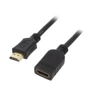 CC-HDMI4X-0.5M Câble HDMI 2.0 HDMI Femelle HDMI Mâle 05m Noir 30AWG GEMBIR