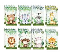 CC HOME Lot de 24 mini blocs-notes pour enfants, animaux de la forêt, cadeaux d'invités, mini bloc-notes à spirale, pour anniversaire, fête, salle de classe, récompense