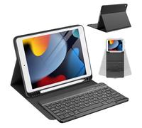 CC Store Clavier pour iPad 10.2 9th 2021/8th 2020/10.2 7th 2019/10.5 Air 3/10.5 Pro, Coque Clavier Wireless Bluetooth Français & Abnehmbare Magnetische Tastatur