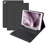 CC Store Clavier pour iPad 10.2 9th 2021/8th 2020/10.2 7th 2019/10.5/Air 3, Coque Clavier Wireless Bluetooth Français pour iPad Pro 10.5" Housse avec Stylet-Fente,Étui Clavier Amovible