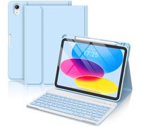 CC Store Clavier pour iPad 10e génération 2022 11,9", iPad (A16) 11e génération 2025, clavier Bluetooth sans fil magnétique amovible avec porte-crayon (bleu)