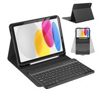 CC Store Clavier pour iPad 10e génération 2022/11 génération A16 2025 (10,9/11 pouces), QWERTY espagnol Ñ, Bluetooth magnétique avec support pour stylet, étui clavier pour iPad 10/11 Gen Ferroso