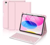 CC Store Clavier pour iPad 10e génération 2022 11", iPad (A16) 11" 2025, clavier Bluetooth sans fil magnétique amovible avec porte-crayon (rose)