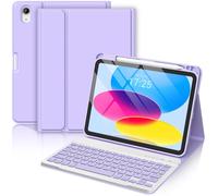 CC Store Clavier pour iPad 10e génération 2022 11", iPad (A16) 11" 2025, clavier Bluetooth sans fil magnétique amovible avec porte-crayon (violet)