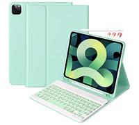 CC Store Clavier pour iPad Air 11” M3 2025/M2 2024, Air 5 2022/Air 4 2020, Pro 11 4-1Gen, Coque avec Keyboard Français, Clavier Bluetooth Magnétique Détachable avec Fente pour Stylo, Vert Clair