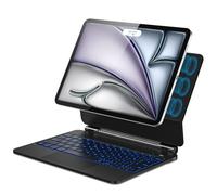 CC Store Étui avec clavier pour iPad Air 11" M4 2026/M3 2025/M2 2024, Pro 11" (4e/3e/2e/1ère génération) - Support cantilever flottant magnétique, pavé tactile multi-touch, rétroéclairé pour iPad Air