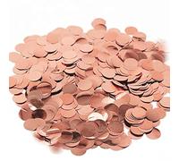 CC wonderland zone Confetti de Papier Or Rose Rond - 50G/6000pcs -Confetti Rose Gold Métalliques pour Fête Décoration(Φ1.5cm)