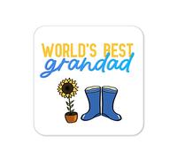 CC25 Dessous de Verre « World's Best Grandad » - Dessous-de-Verre « Work from Home » - Cadeau de départ pour Grand-Parents, Papa, fête des pères, Anniversaire
