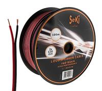 CCA Câble audio pour enceinte 2 x 0,50 mm2 100 m Rouge/noir