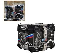 CcacHe Top Case Box pour Moto 36L 45L 55L 65L Aluminium Coffre Arriere De Moto avec Dossier, Étanche Valise Universel Moto Scooter Luggage Quad (Color : D, Size : 45L)