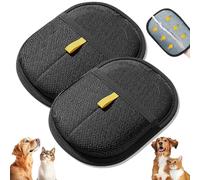 CCAIPU 2Pcs Gant d'épilation pour Animaux de Compagnie, Gants d'élimination électrostatique réutilisables pour Chien Chat Poils Gants de toilettage (Grand - 2 pièces)