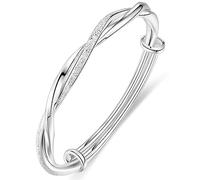 CCAIPU Bracelet Argent pour Femme, Bracelet Ajustable en Argent Sterling 925 Cadeau pour Femme Mère Fille (Argent-A)
