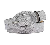 CCAIPU Cintura da donna - 106X3.5CM, finiture in strass e fibbia regolabile (Argent clair)