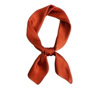 CCAIPU Écharpe en Soie pour Femmes, Écharpe Légère et Douce Couleur Solide Toucher de Soie Satin Bandana Écharpe en Soie pour Femmes-70x70cm (Caramel)