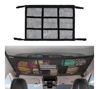 CCAIPU Filet de Rangement pour Toit Voiture, Organiseur de Toit de Voiture, Filet de Rangement de Plafond pour Longs Voyages pour Voiture, SUV, Fourgonnette (Noir, 90 * 65cm)