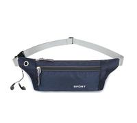 CCAIPU Sac Banane pour Homme Femme, Sac de Taille de Randonnée Ceinture Réglable avec Trou pour Casque d'écoute Sac de Taille Imperméable et léger pour Sport Voyage Camping en Plein Air (Bleu)