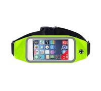 CCAIPU Sacs Banane Running pour Homme Femme, Sac à la Taille Ceinture de Ecouteurs/Ecran Tactile Transparent pour Smartphone/Pochette Zippée pour Cyclisme Escalade Voyage Randonnée (Vert)
