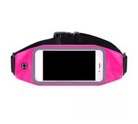 CCAIPU Sacs Banane Running pour Homme Femme, Sac à la Taille Ceinture de Ecouteurs/Ecran Tactile Transparent pour Smartphone/Pochette Zippée pour Cyclisme Escalade Voyage Randonnée (Rouge)