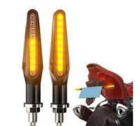 CCAUTOVIE Feux Clignotant LED Moto Universel Clignotant Moto Homologuée Sequentiel LED Clignotant Ampoule Ambre E24, Pack of 2
