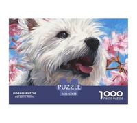 Ccc123213_A_White_Terrier_Surrounded_by_Pink_Cherry_Blossoms_AG_0698ca29-e142-4a26-98d8-dcdd8aa749c2 Matériau De Haute Qualité Beau Jeu Cérébral, Idéal pour La Détente À La Maison Et Les Activités De