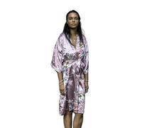CCcollections Long Kimono Robe pour Femme, Peignoir de Luxe Léger - Élégante Robe de Nuit & Peignoir de Mariée, Cadeau Parfait pour une Douche Nuptiale & Loungewear de Luxe - Lilas (Lilac)
