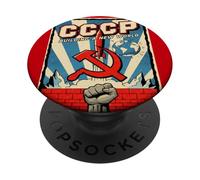CCCP Construire Un Nouveau Monde soviétique PopSockets PopGrip Adhésif