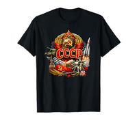 CCCP Soviétique Vintage Rétro URSS Symboles Histoire T-Shirt