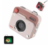 CCD Mini Retro Digital Camera,Keychain Camera with 1080P FHD Video,48MP Portable Student Small Cameras,Vintage Tiny Digital Video Recorder,1.7-inch LCD Screen,for Photograph(Khaki)