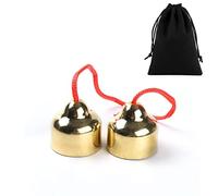 CCeCCe 1 lot de cymbales en laiton pour doigt et main - Double cloche - Cloches tibétaines Tingsha pour méditation spirituelle, guérison, relaxation, yoga, percussion bouddhiste, instrument de musique