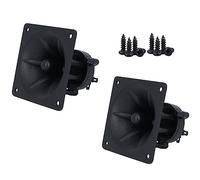 CCeCCe Lot de 2 tweeters carrés de rechange pour haut-parleur DJ 8,3 x 8,3 cm avec vis pour haut-parleurs de voiture et maison