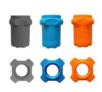 CCeCCe Lot de 3 manchons en caoutchouc pour microphone avec anneau anti-roulis et anti-chute - Coque de protection antichoc à condensateur pour microphone karaoké sans fil